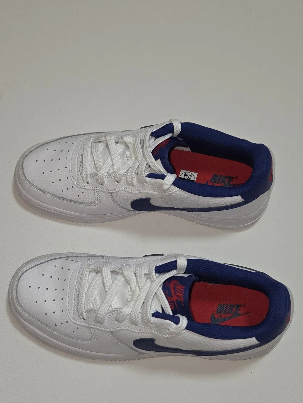Nike Air Force 1 Low GS 6Y White Royal Blue Red AF1 Retro Streetwear Sneakers